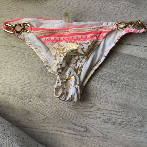 Victoria Secret White&Metallic Gold Swim Set - Picture 6 of 10